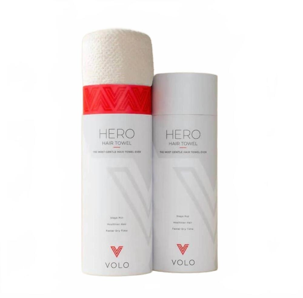 NEW VOLO hero hair towel in salt white